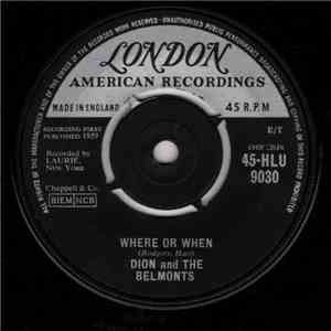 Dion & The Belmonts - Where Or When / That's My Desire download mp3 flac