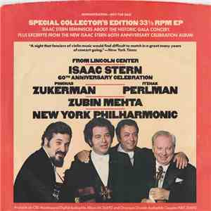 Isaac Stern - Special Collector's Record Commemorating The Isaac Stern Anniversary Gala From Lincoln Center download mp3 flac Isaac Stern - Special Collector's Record Commemorating The Isaac Stern Anniversary Gala From Lincoln Center download free
