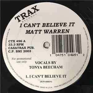 Matt Warren - I Can't Believe It download mp3 flac